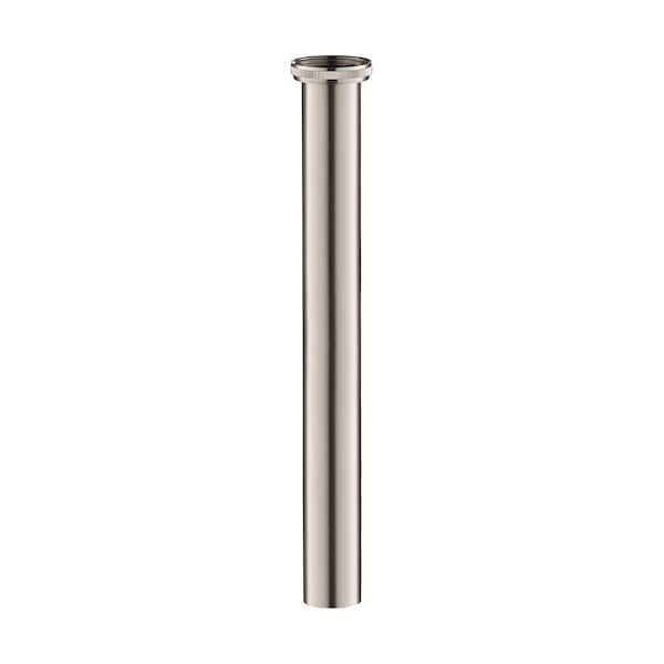 Kibi Bathroom Sink Tailpiece 1-1/4" x 12" - Brushed Nickel KTP12BN - main